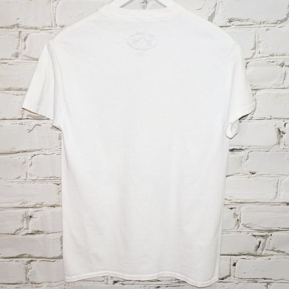 White Pizza Skeleton T-Shirt - Picture 2 of 4